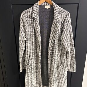 MELLODAY Black and White Plaid Blazer